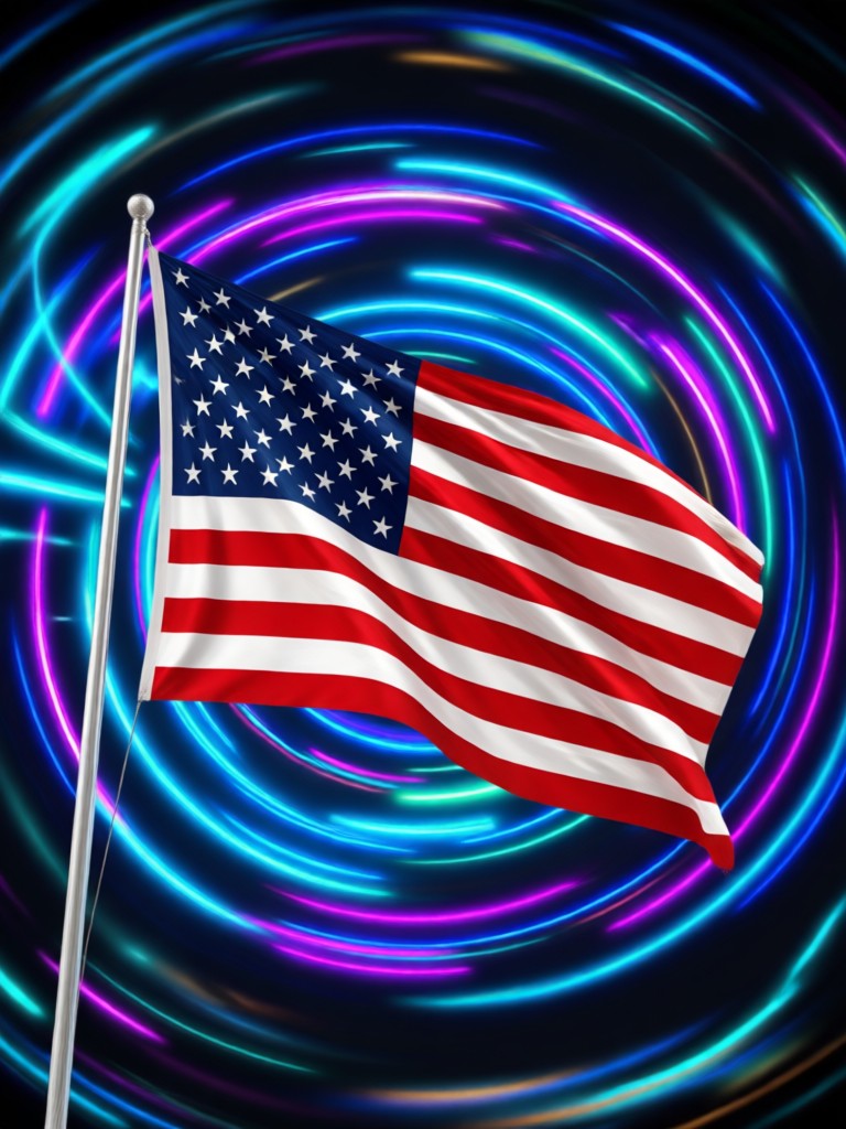 Peace and unity themed flag