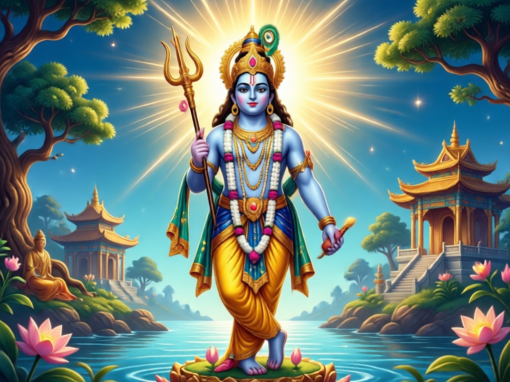 AI generated personalized Shree Krishna portrait