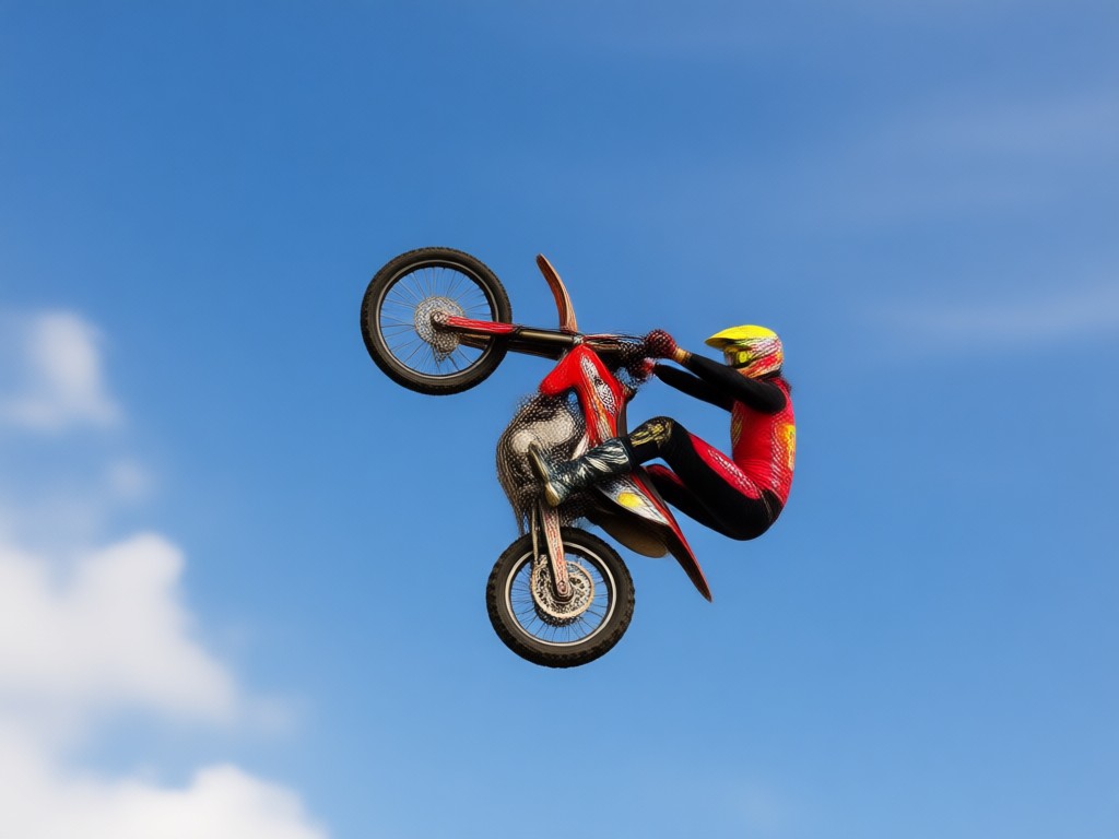 Library of dynamic motorcycle stunt action templates