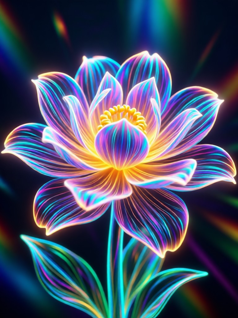 Fantasy character with mystical light effect