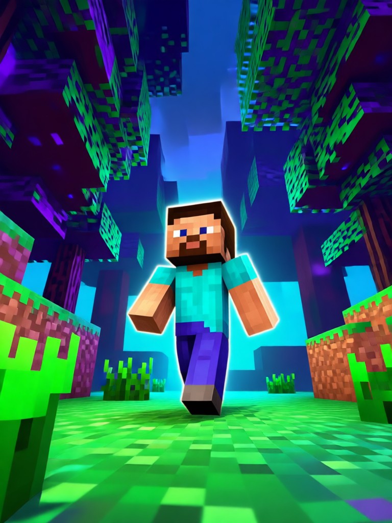 AI generated Nether exploration video