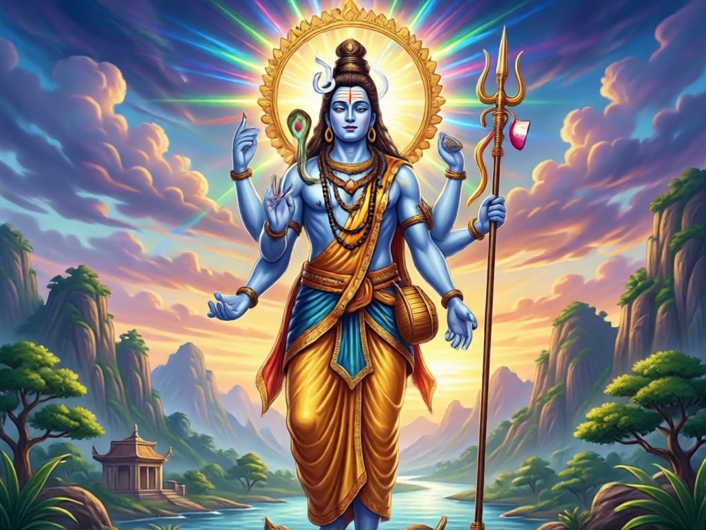 Traditional vs AI generated Shiva art comparison
