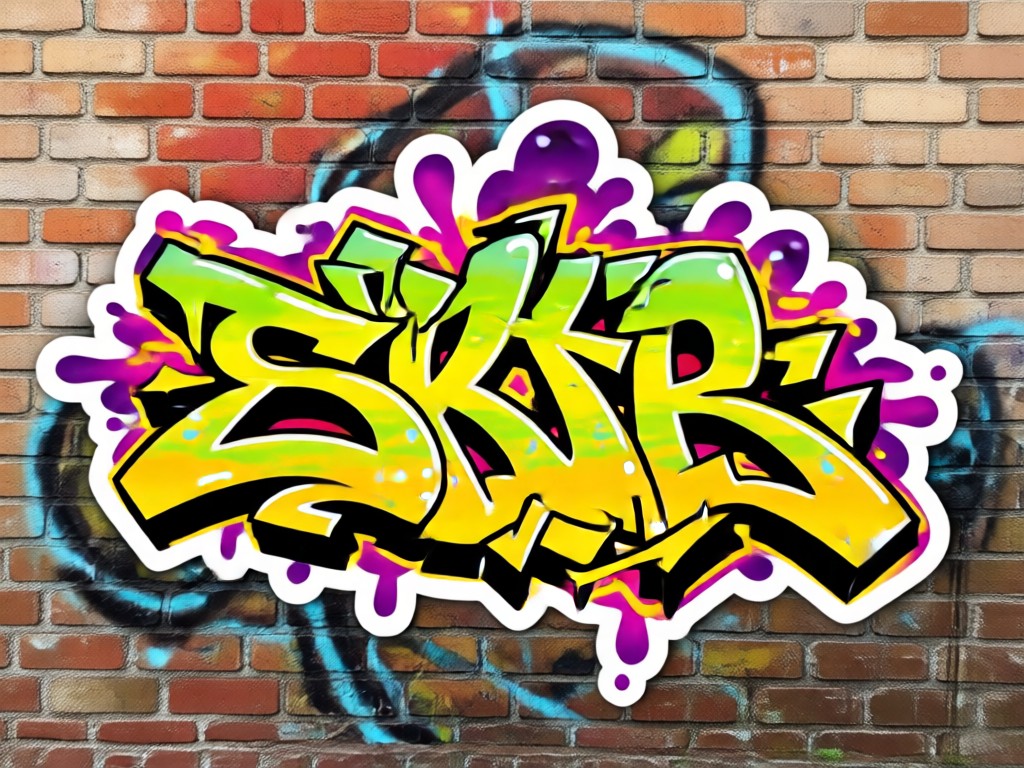 Person Using AI Graffiti Sticker Maker