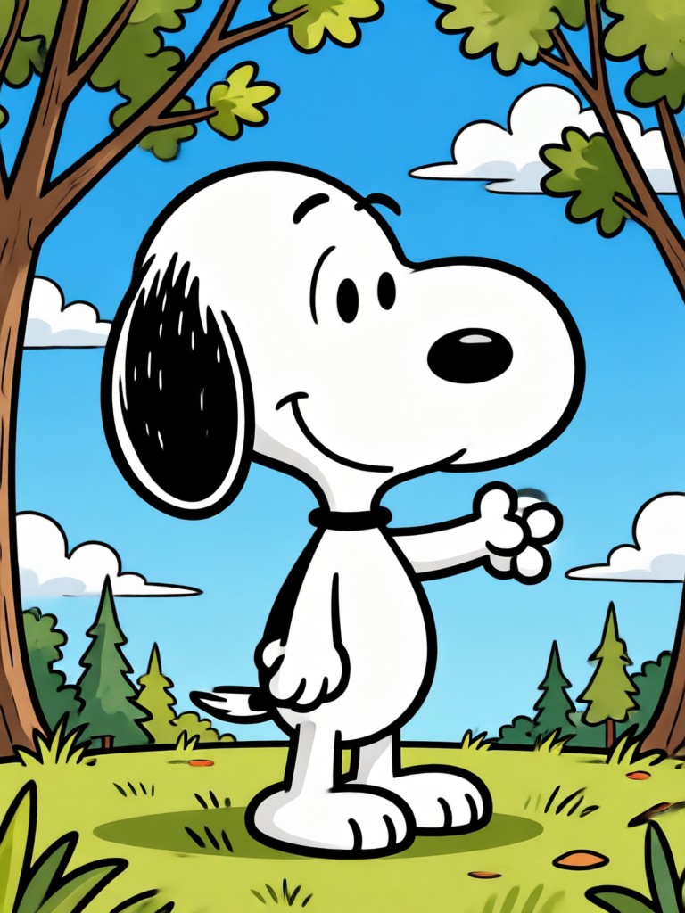 KI-generierter Snoopy-Charakter aus Foto