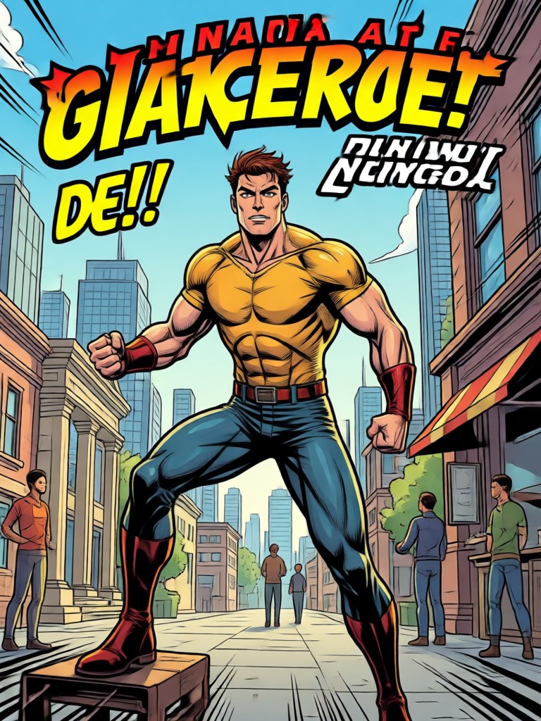 Mobile app interface for AI comic generation