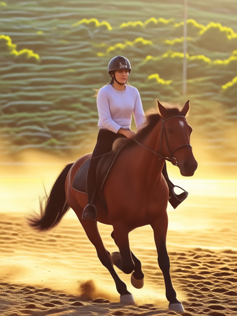 Foto de equitación estilo western con IA