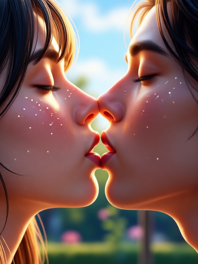 Graduation goodbye kiss video generation