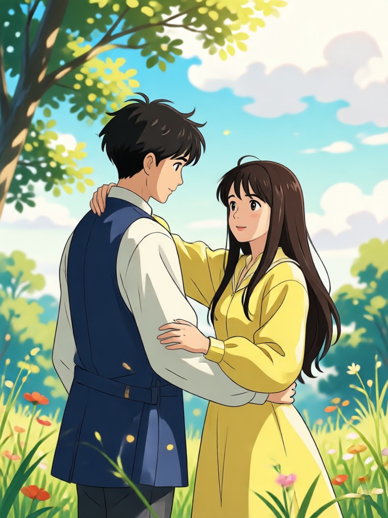 Couple transformed into characters from Spirited Away
