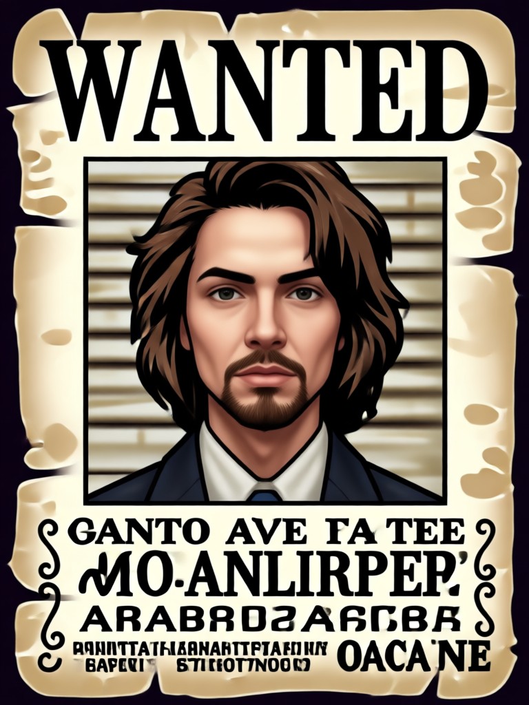 Modern Police Sketch Style Wanted Poster