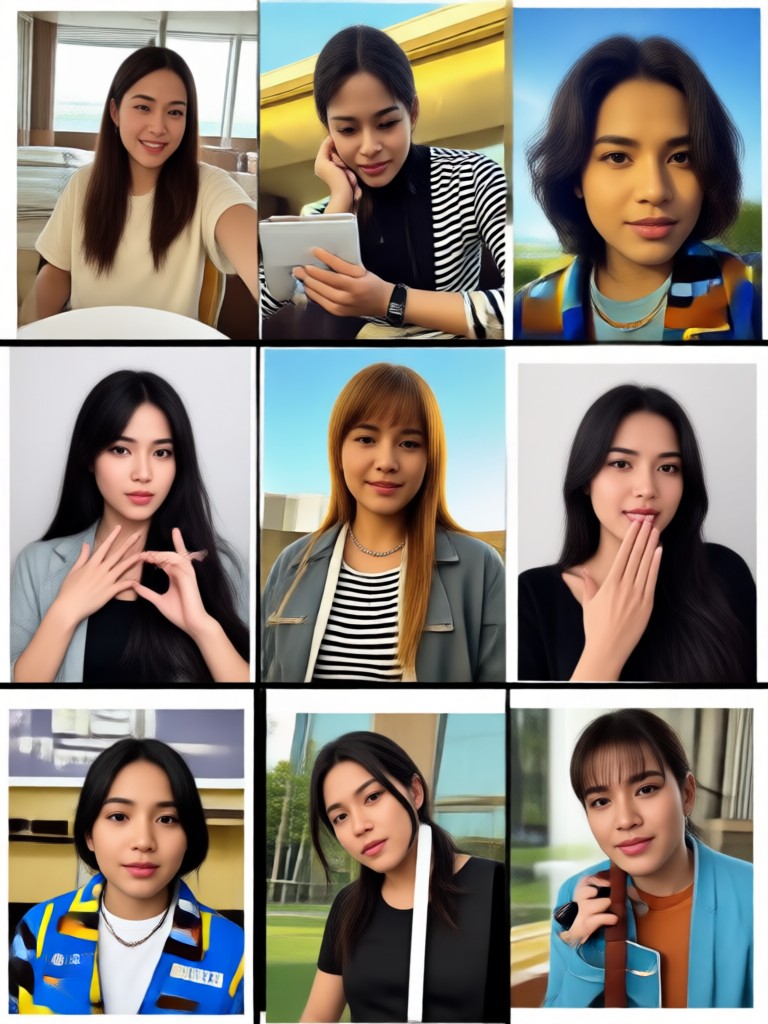 AI couple collage video template example