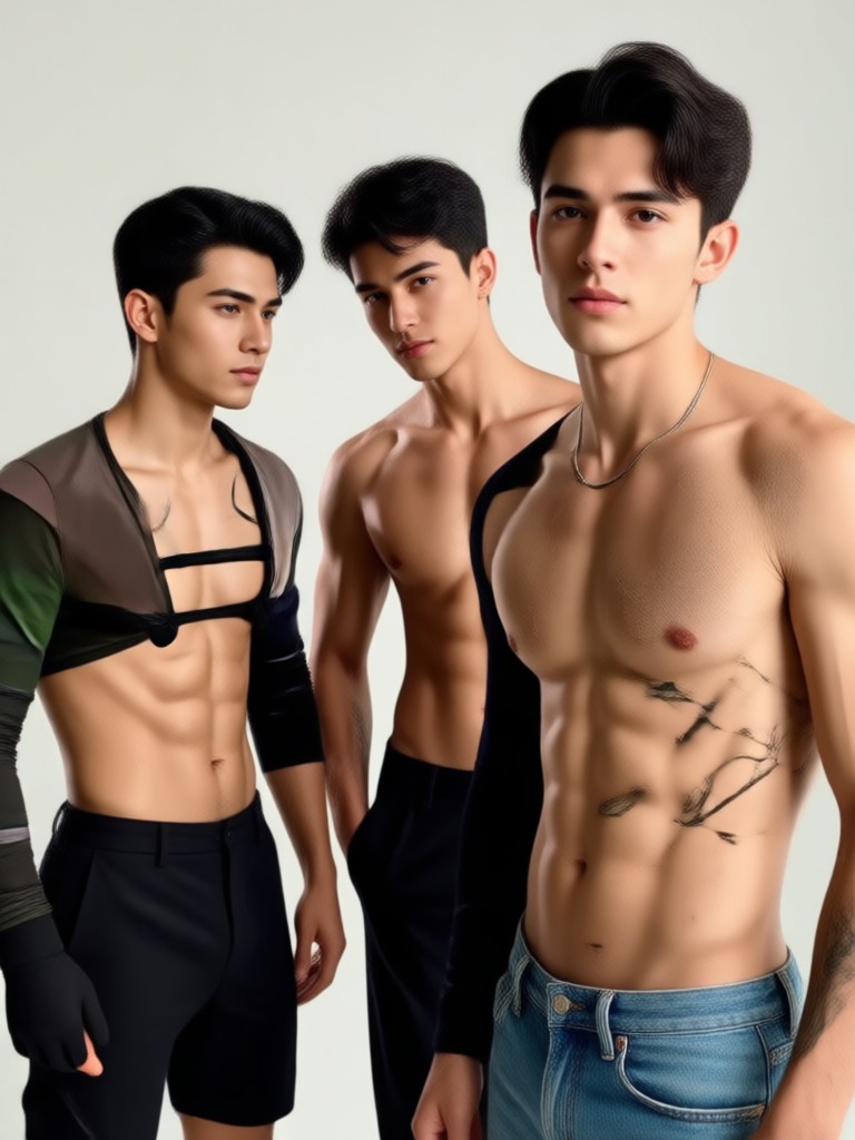 3D clay style attractive man