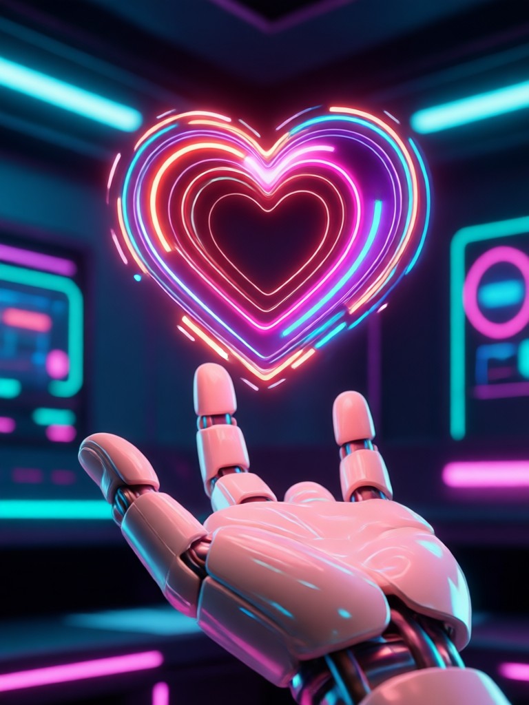 Minimalist aesthetic finger heart