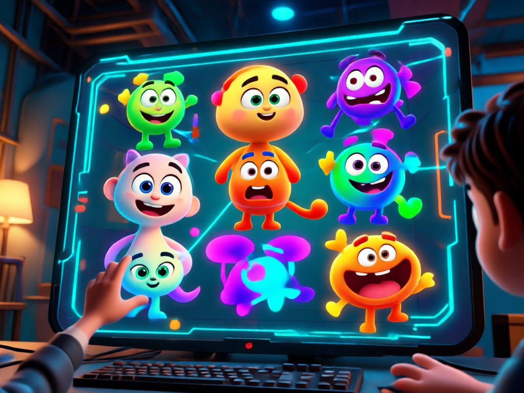 AI transforming a human photo into a Pixar character
