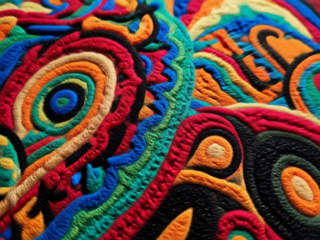 Interface showing multiple felt art style options for one uploaded photo