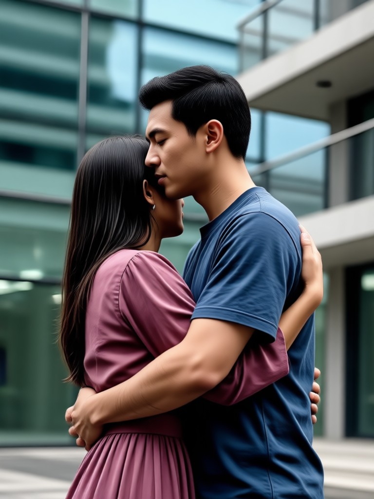 Mobile app interface for monsoon couple hug video generator