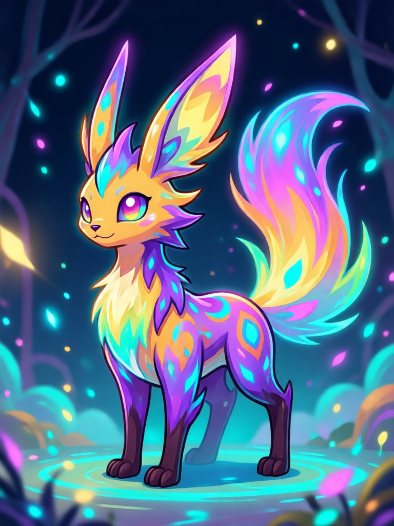 Poison and electric type chaotic Fakemon