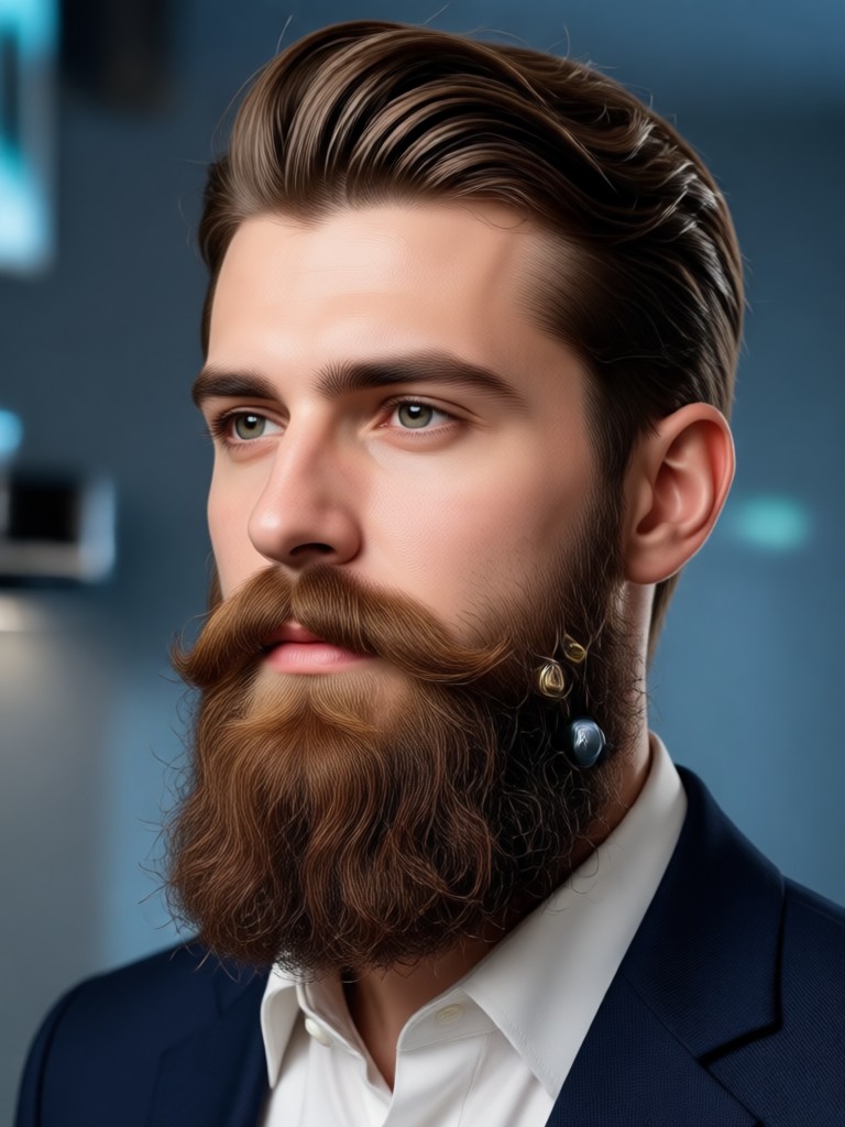 Realistic AI lumberjack beard result