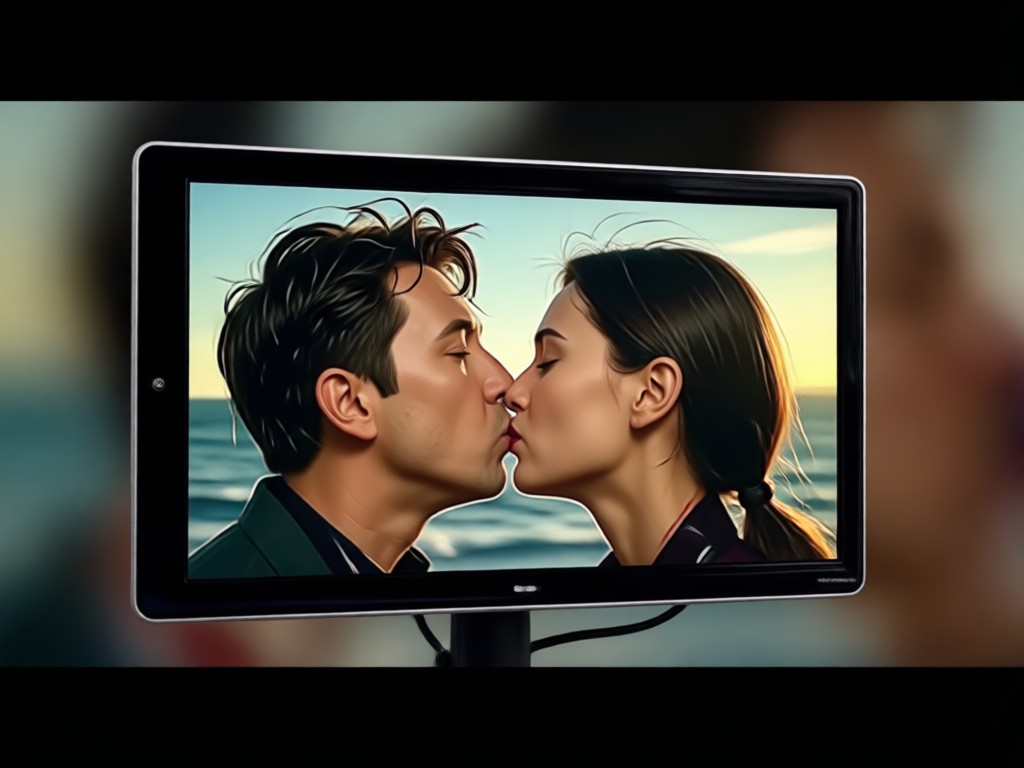 Video de beso con IA compartido en plataformas de redes sociales