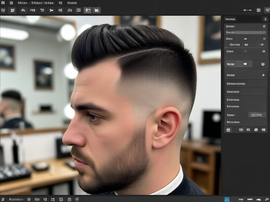 AI taper fade realistic hair texture simulation