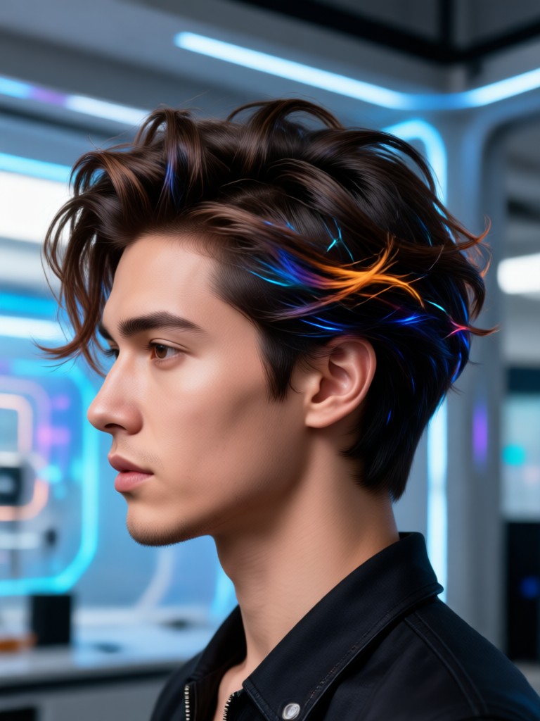 AI generated short chic pixie cut transformation