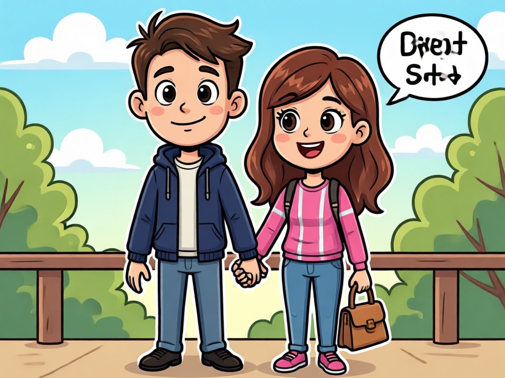 antarmuka unggah foto ganda cartoon couple maker