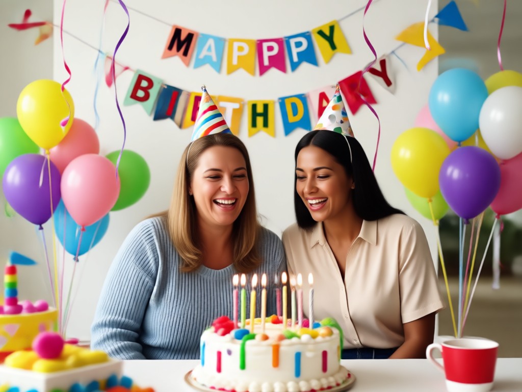 AI animating family photos into a birthday video