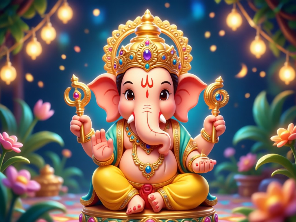 AI generating cute Ganesha video with one tap