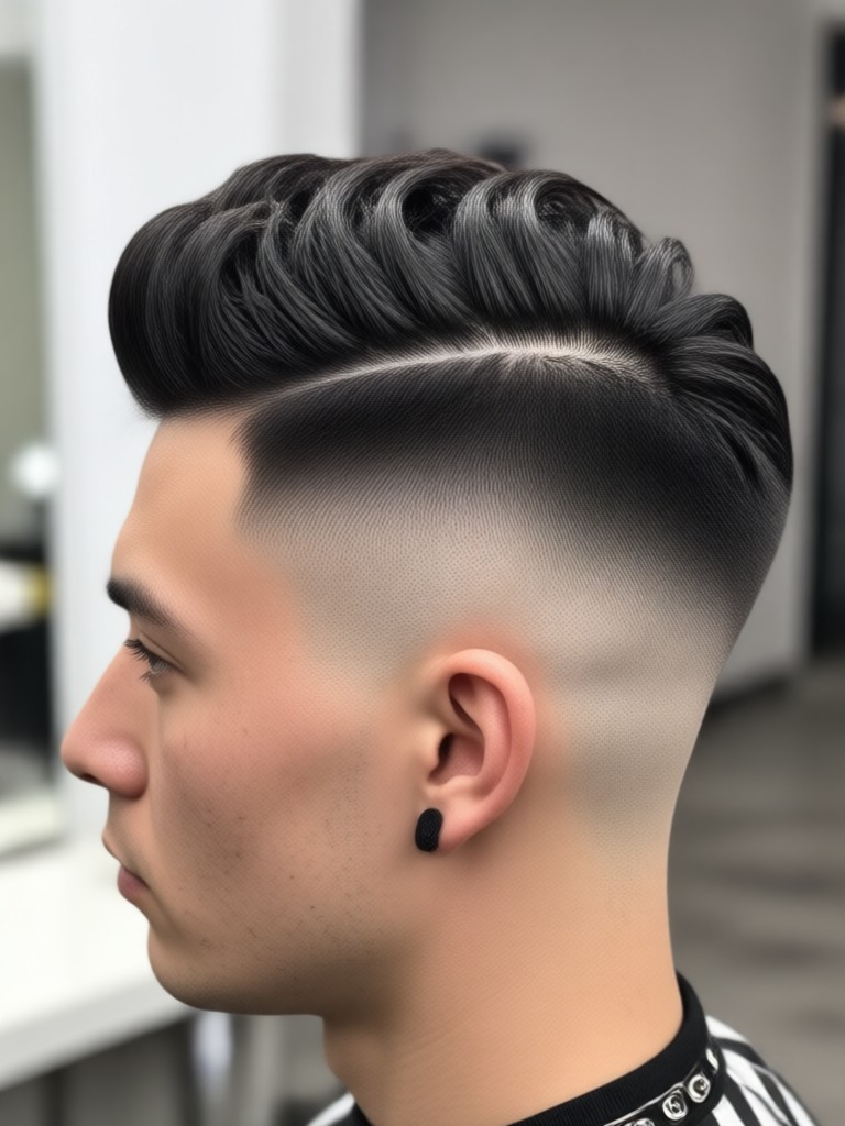 AI generated bald taper fade haircut