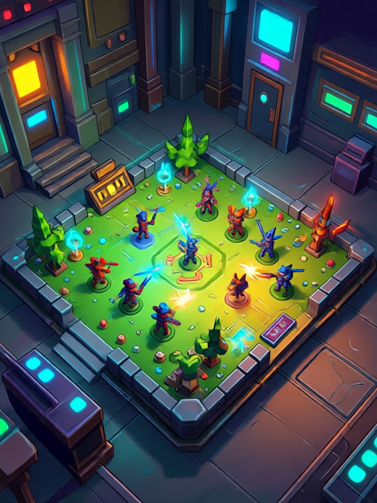 AI generated D&D dungeon battle map with treasure room