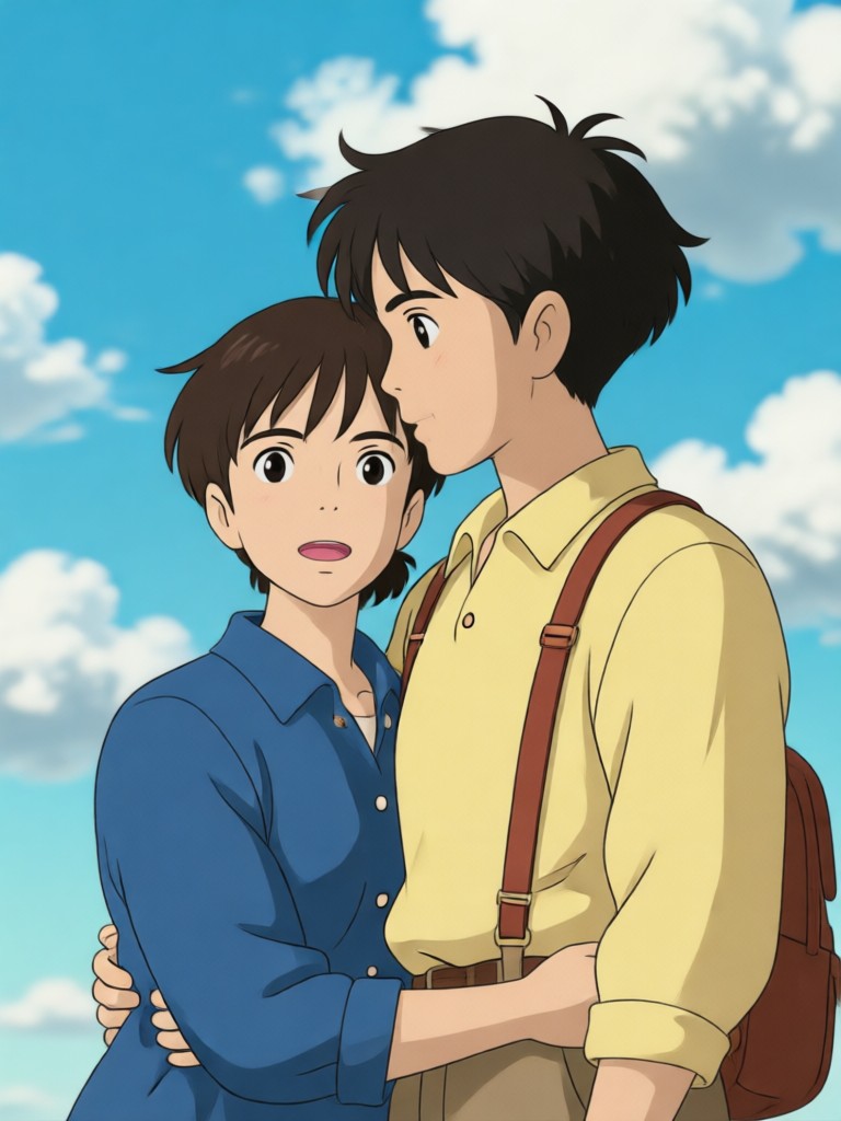 Magisches Ghibli-Paar mit Totoro
