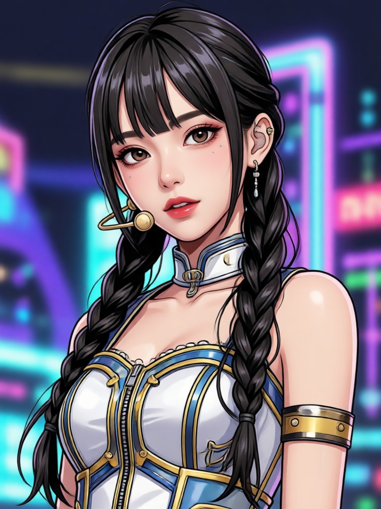 Gambar K-Pop AI teen crush cerah dan berwarna