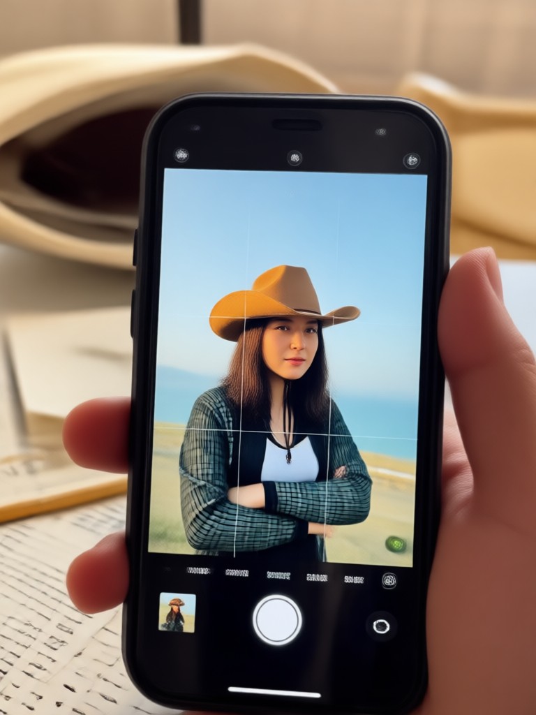 Man in a rugged brown leather cowboy hat preview