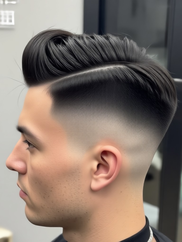 Classic taper fade AI haircut result