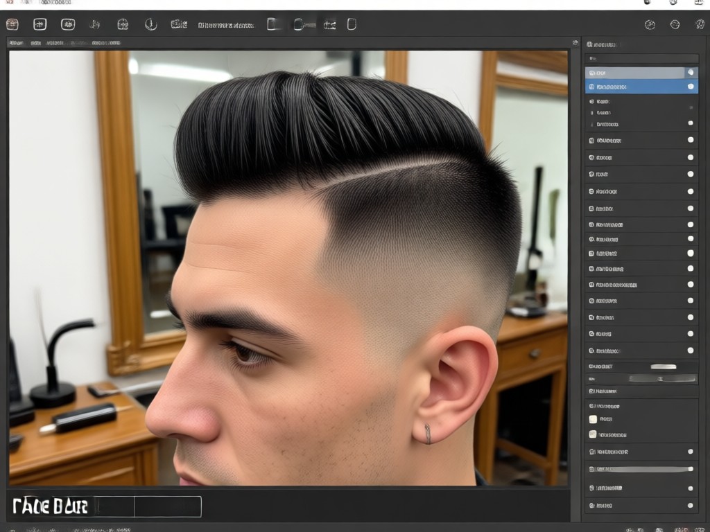 AI Taper Fade lighting and shadow matching demonstration