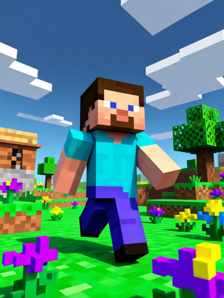 Minecraft landscape with mountains and river