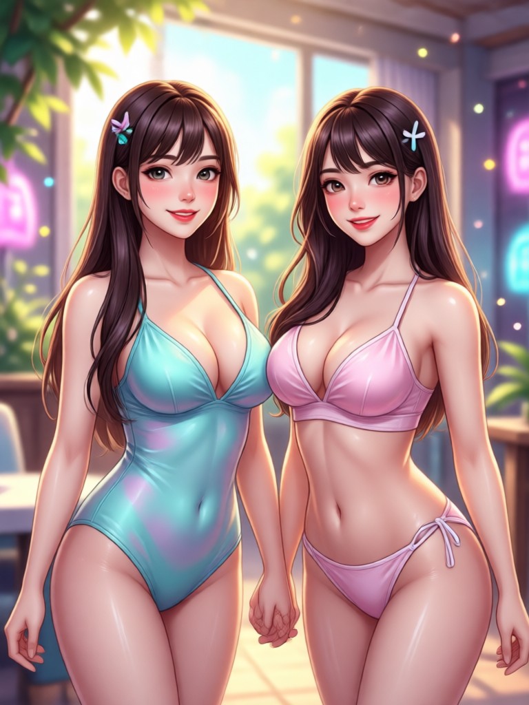 Personaje de IA de estética pastel Kawaii