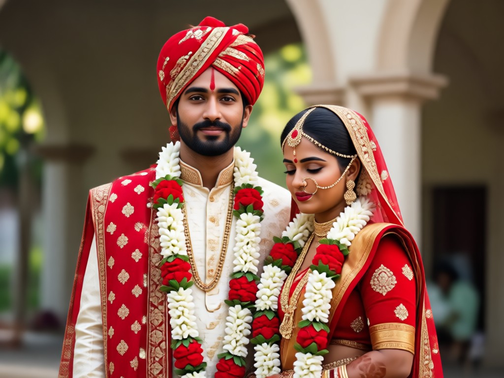 vorteile von ki ländliches indisches hochzeitspaar generator