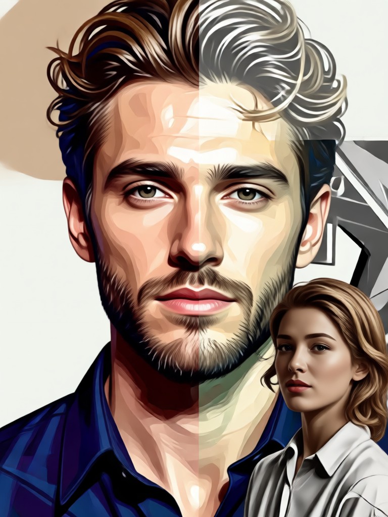 Cinematic actor poster montage