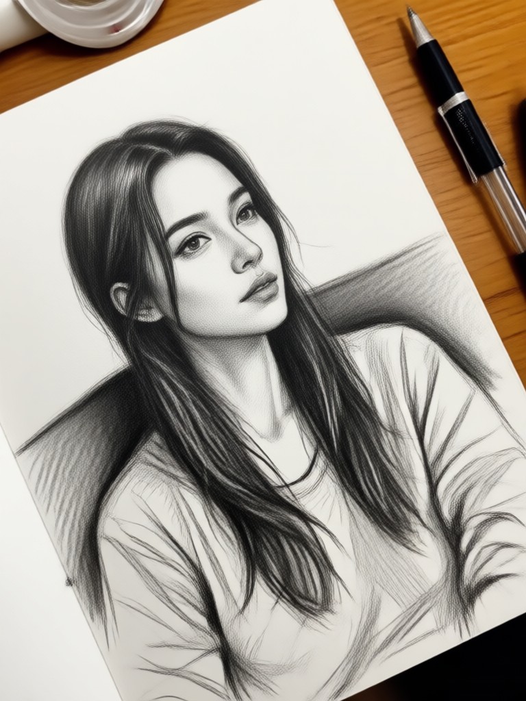 Pola abstrak dibuat sebagai sketsa