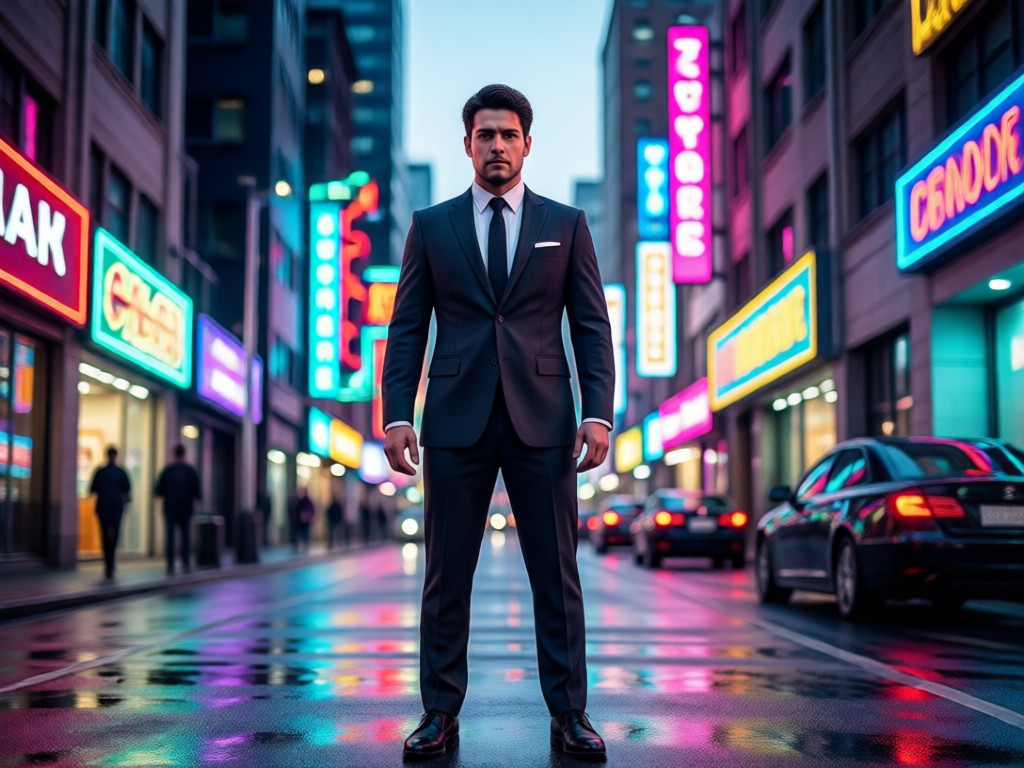 Different suit style options in the AI tool