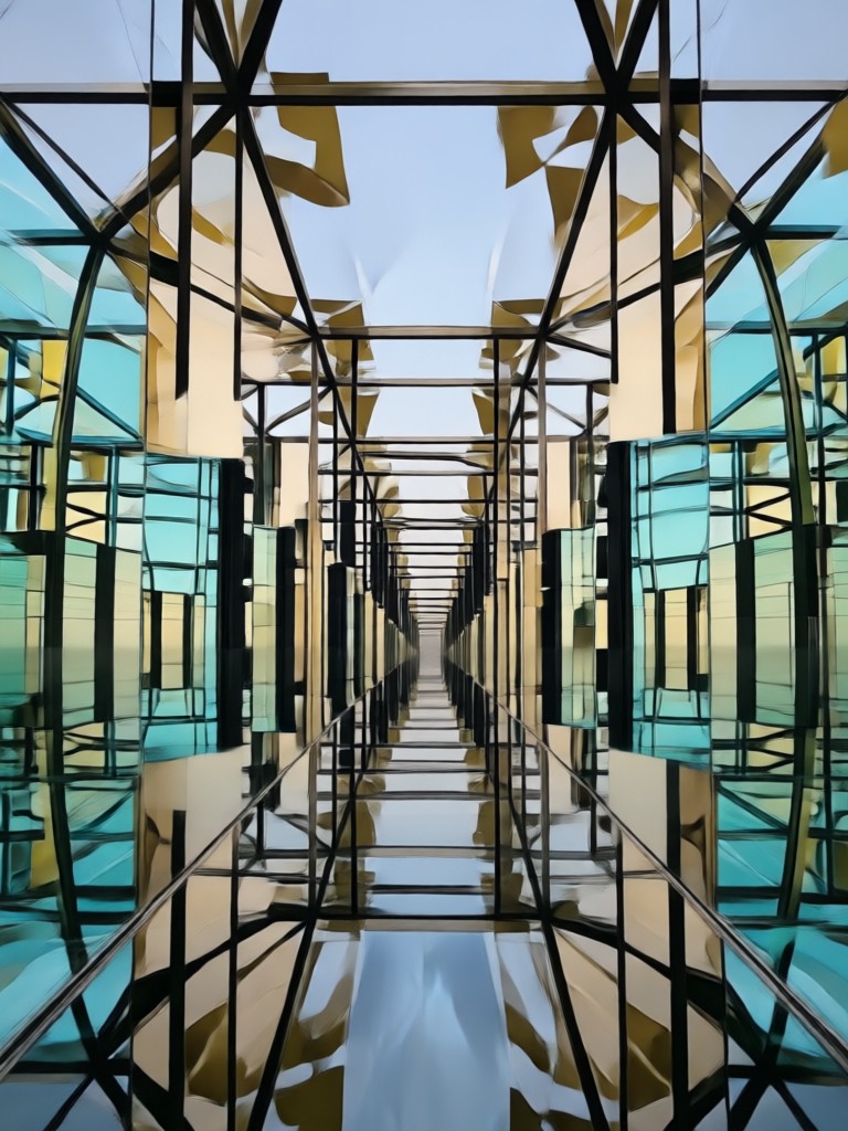 symmetrical portrait mirror image