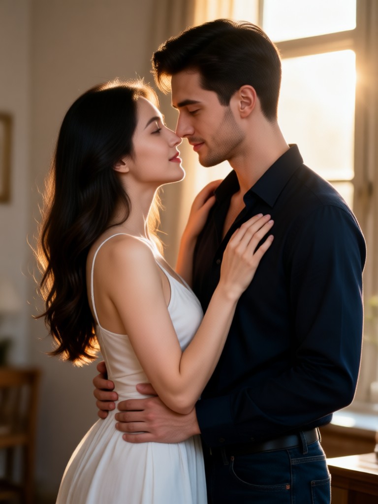 Retrato de pareja en tonos cálidos
