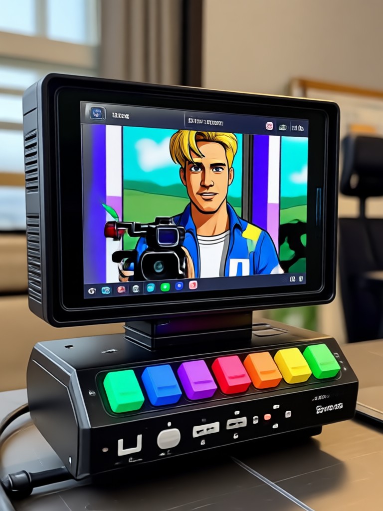 Pantalla de teléfono mostrando un video siendo convertido a animación