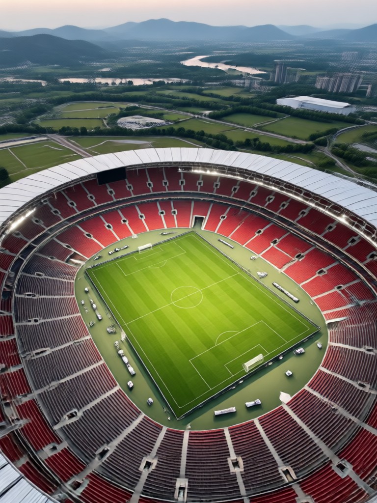 Fan zone atmosphere AI generation