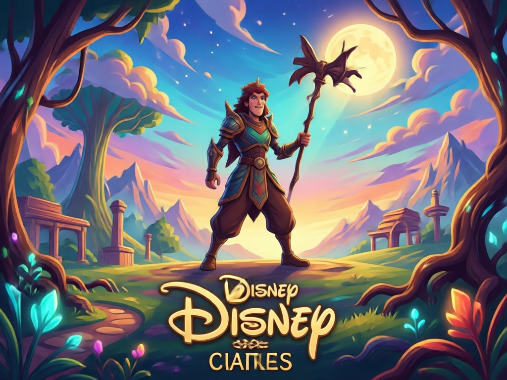 Complete AI generated Disney movie poster