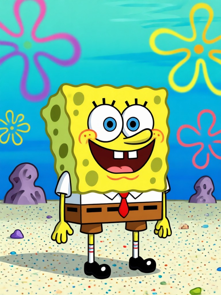 Custom text to image SpongeBob background