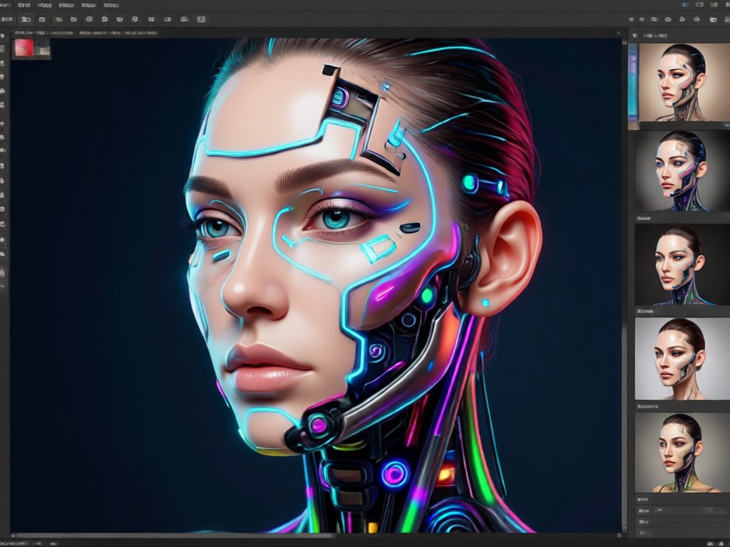 Diverse AI generated beautiful women portraits