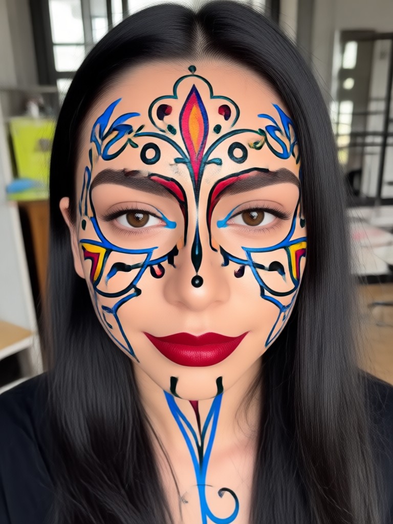 weiches Paint-Body-Art Mädchenfotografie-Ergebnis