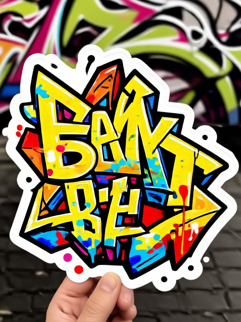 Anime Character Graffiti Sticker