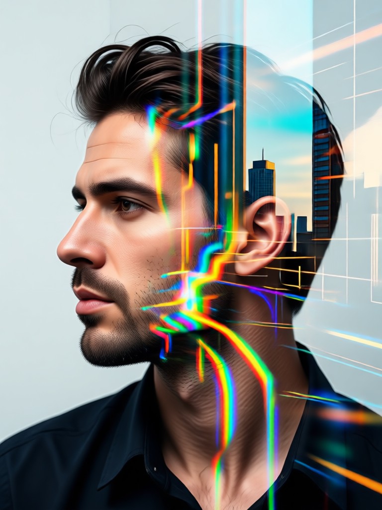 Profile picture with vintage map overlay
